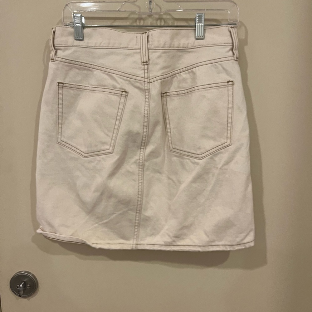 J. Crew Cream Mini Skirt